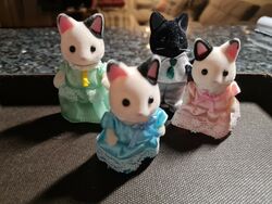 Sylvanian families Tuxedo Katzen Familie-Figuren für Puppenhaus ArtNr 5181