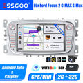 Autoradio DAB+ Carplay Android 13 2+32G GPS + Kamera Für Ford Focus S-MAX Mondeo