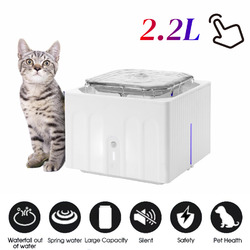 2.2L Automatischer Haustier Wasserspender Trinkbrunnen Katzen Hunde Filter Leise