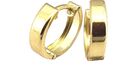 Klappcreolen Gold 333 Creolen Ohrringe 8 Karat eckig 12 mm Gelbgold