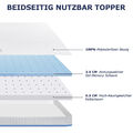 Matratze Topper Memory Foam Gel Matratzenauflage 90 140 160 180x200-10CM 7.5CM 5