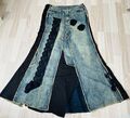 Damenjeans Rock vonDina , Größe M , Farbe blau / schwarz 