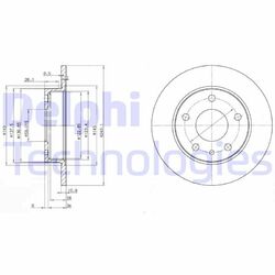 2x DELPHI BG2914 Bremsscheibe für ALFA ROMEO SPIDER (916S) GTV (916C) 240mm