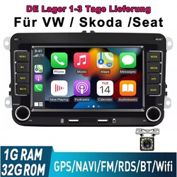 Carplay Android Autoradio GPS 32G Für VW Golf 5 6 Tiguan Passat Polo Caddy +KAM