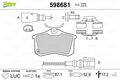 VALEO Bremsbelagsatz, Scheibenbremse 598681 für AUDI FORD SEAT VW