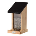 Vogelhaus Vogel Futterhaus Futter Station Spender Dach Klappbar Kieferholz 30cm 