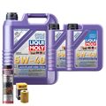 Motoröl 5W40 LIQUI MOLY Leichtlauf High Tech 7L+HENGST Ölfilter +Spülung