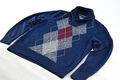 Tommy Hilfiger Strick Pullover Sweater Pulli Sweatshirt Blau Kragen Casual Gr. L