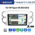 9'' Android 13 Autoradio Apple Carplay GPS Nav DAB+ Kam für VW Tiguan 5N 07-2016