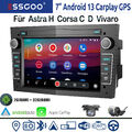 32G Autoradio Carplay Android 13 DVR +Kam GPS Für Opel Corsa C D Zafira B Vectra