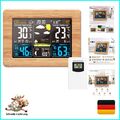 AOZBZ Drahtlose Wetterstation mit Außensensor, Innen- und Außenthermometer mi...