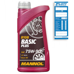 1L Mannol MN8108-1 Basic Plus Getriebeöl 75W-90 API GL-4+ ÖL VW 501.50