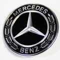 Original Mercedes-Benz Stern Emblem Logo Zeichen Motorhaube schwarz NEU