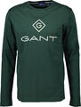 GANT !! Herren Langarm Shirt D1. LOCK UP SLIM LS T-SHIRT Grün-374 XXL