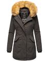 Marikoo Karmaa Damen Winter Jacke Stepp Parka Mantel Winterjacke warm gefüttert