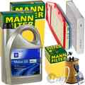 MANN INSPEKTIONSPAKET+5L ORIGINAL 5W-30 ÖL passend für OPEL INSIGNIA B 1.6 Turbo