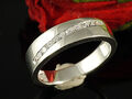 925 Silberring mit Zirkonia Steinen  Ringbreite oben 5,4 mm