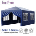 Pavillon Partyzelt Gartenzelt 3x6m Festzelt Bier Zelt 4 Seitenteile Wasserdicht