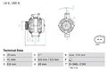 Bosch 0986047240 Lichtmaschine Generator für BMW X3 X1 E60 E92 E91 2004-2013