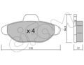 CIFAM Bremsbelagsatz Scheibenbremse 822-137-0 für FIAT CINQUECENTO 170AA 170AD