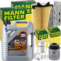 MANN INSPEKTIONSPAKET+5L LIQUI MOLY 5W-30 ÖL passend für VW GOLF 5 6 PASSAT TSI