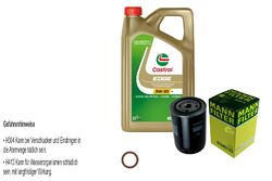 MANN-FILTER Ölfilter 5 L Castrol EDGE 5W-30 LL Titanium FST für Seat Audi Inca