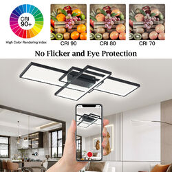 Deckenlampe LED Deckenleuchte Dimmbar Flur Wohnzimmer Lampe mit Fernbedienung
