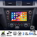 CARPLAY 7" Android13 Autoradio GPS Navi USB BT WIFI FM 2+64G für BMW 3er E90 CAM