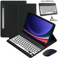 Für Samsung Galaxy Tab S9 FE S8 S7 QWERTZ Tastatur Maus Hülle Tablet Schutzhülle