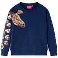 Kinder Sweatshirt mit Giraffe aus Pailletten Langarmshirt Pullover Pulli Shirt v