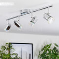 Decken Leuchte Chrom Flur Strahler 4-flammig Schlaf Wohn Zimmer Lampe modern
