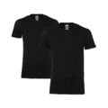 2 er Pack Puma / Schwarz / GRÖßE L / Crew T-Shirt Herren Unterhemd Rundhals