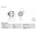 BOSCH Generator Lichtmaschine 70A 14V für VW Polo Stufenheck Ibiza IV Sportcoupe