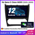 2+32G 9" Android 12 Carplay Für Mercedes C Class W203 Autoradio GPS NAVI WiFi BT