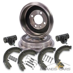 ATEC 2x BREMSTROMMEL+2x RADBREMSZYLINDER ALUMINIUM 19.05 FÜR SKODA OCTAVIA 1U### INKL. BREMSBACKENSATZ MIT ZUBEHÖR ###