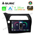 9"64G Android 14 Autoradio CarPlay GPS Für Honda Civic VIII 2006-2011 Hatchback