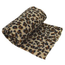 Tagesdecke Fleecedecken 130x170cm Polarfleece Fellmuster Wildkatze Kuscheldecke