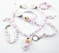 Schnullerkette mit Namen kleine Prinzessin rosa 5 tlg. SET  Mädchen Baby♥Geburt♥