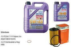 MAHLE Ölfilter 6 L LIQUI MOLY 5W-40 High Tech für Opel Corsa C 1.2 1.0 Astra G