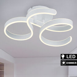 LED Design Decken Lampe Wohn Ess Zimmer Beleuchtung Switch DIMMER Leuchte weiß