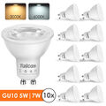 10er GU10 LED Birne Leuchtmittel 5W 7W Spot Strahler Warmweiß Kaltweiß Glühbirne