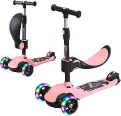 Kinder Roller Scooter Cityroller LED Höheverstellbare Tretroller Kickscooter NEU