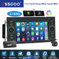 Für Ford Focus MK2 Tansit MK7 Autoradio Carplay GPS NAV BT FM DAB 64G Android 13