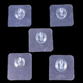  5 Stück/Packung selbstklebende Wandhaken, robuste, transparente Wandaufhängung
