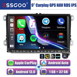 9" Autoradio Carplay Android 13 GPS SAT Nav Kam 32G Für VW GOLF 5 6 Touran Polo