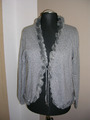  Stickjacke Weste Gerry Weber grau Größe 46 mit Webpelz