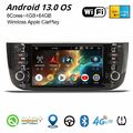 4+64GB 8-Kern Android 13 Autoradio Fiat Grande Punto Linea GPS DAB+ CarPlay Wifi