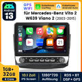 Carplay Android 13 Autoradio Für Benz Vito Viano W639 2003-2015 GPS Navi WIFI BT