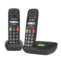 Gigaset E290A DUO - 2 Schnurlose Senioren DECT-Telefone mit Anrufbeantworter ...