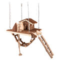 Flamingo Nagerspielzeug Hängebrücke + Haus aus Holz Milly, UVP 19,99 EUR, NEU